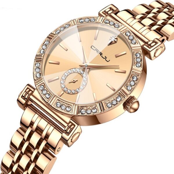 Women's Steel Belt Diamond-embedded Watch - Image 8