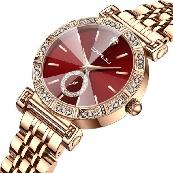 Women's Steel Belt Diamond-embedded Watch - Image 9