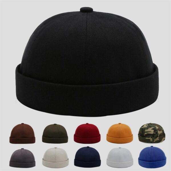 Skullcap Summer Hat Men's Autumn Brimless Cotton-padded Cap - Image 8