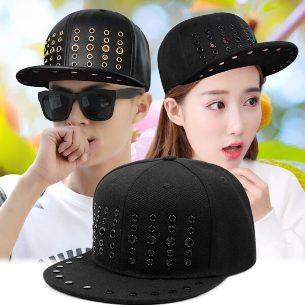 Round Hole Metal Rivet Hip Hop Baseball Cap - Image 4