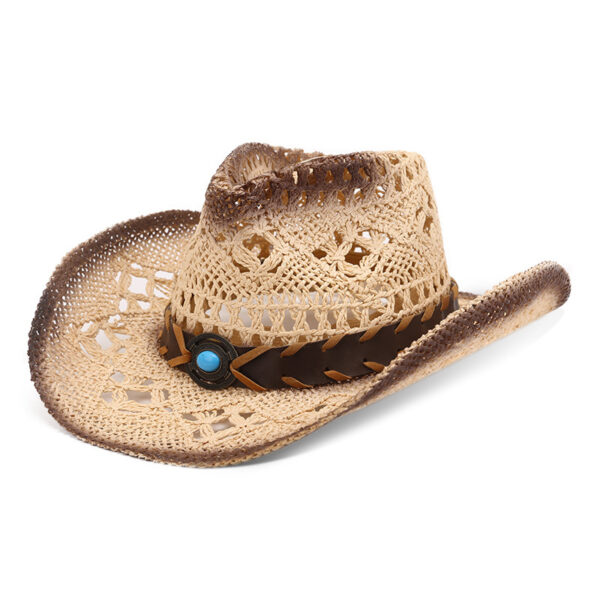 Hollow Out Western Cowboy Hat Straw Breathable - Image 4