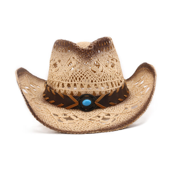 Hollow Out Western Cowboy Hat Straw Breathable - Image 5