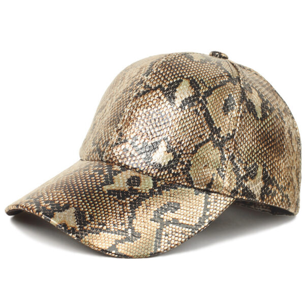 PU Serpentine Baseball Cap Sun-proof Peaked Cap - Image 9