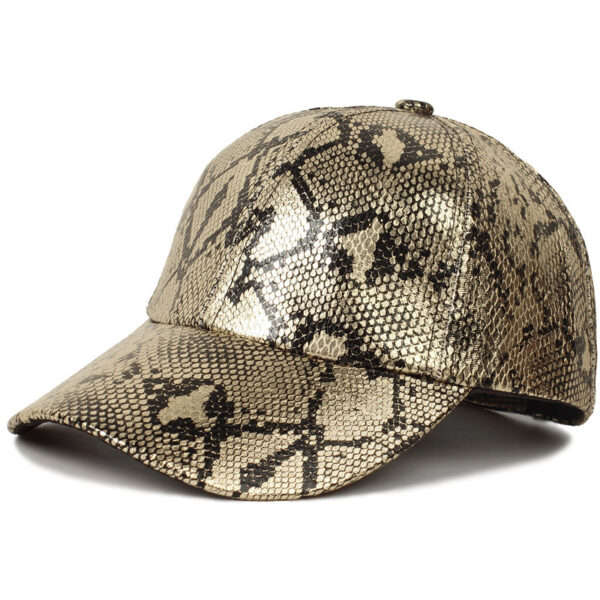 PU Serpentine Baseball Cap Sun-proof Peaked Cap - Image 2