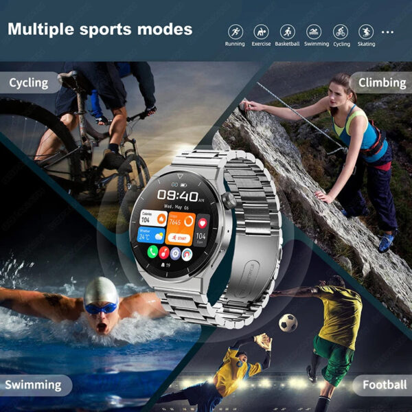 Fashion HD Large Round Screen Heart Rate GT3 Pro Multi-function Sport Smart Watch - Image 9