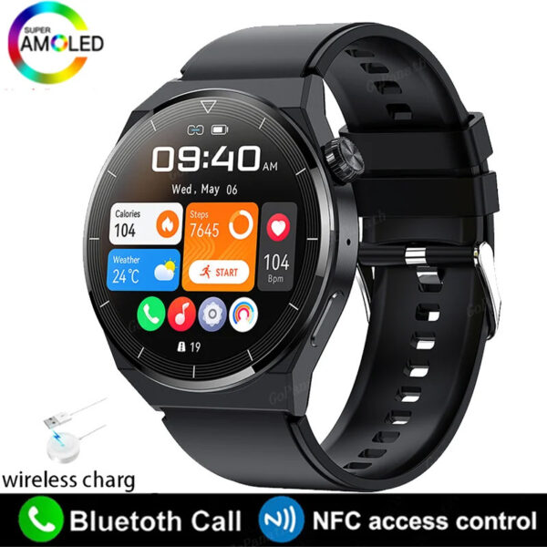 Fashion HD Large Round Screen Heart Rate GT3 Pro Multi-function Sport Smart Watch - Image 6