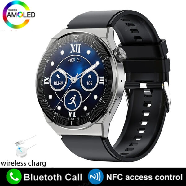 Fashion HD Large Round Screen Heart Rate GT3 Pro Multi-function Sport Smart Watch - Image 2