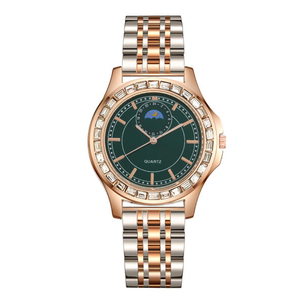 Lady Temperament Simple Rhinestone Steel Strap Watch - Image 10