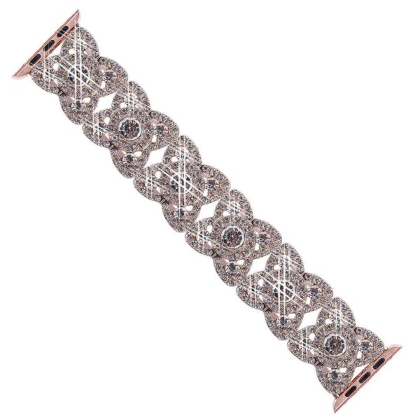 8 7 6 SE 5 4 3 Series Four Petal Flower Metal Diamond Watch Band - Image 7