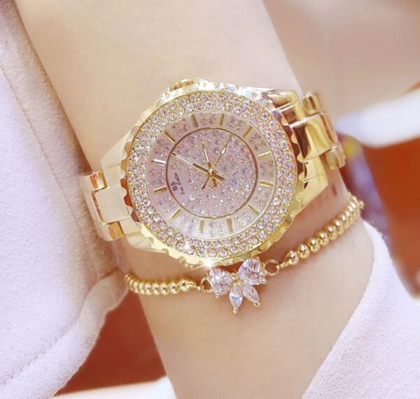 Hot new starry women's watch full brick automatic non-mechanical ladies watch student fashion watch waterproof