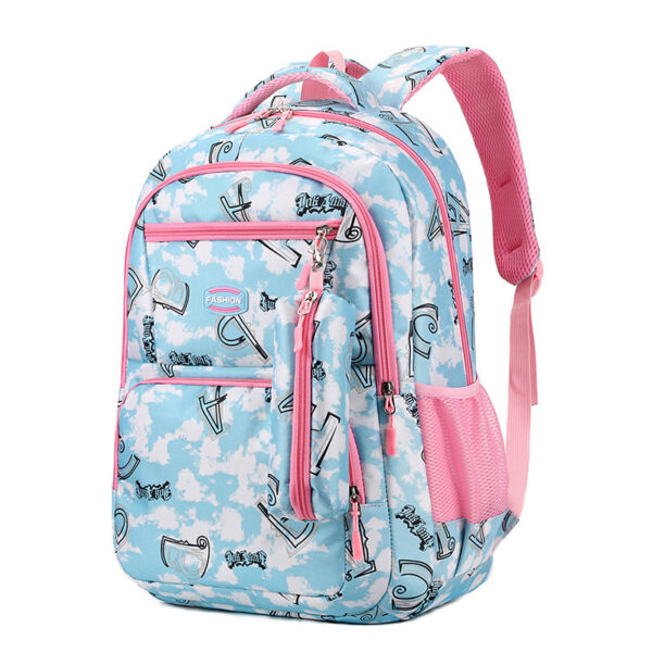 New Letter Print Backpack With Pencil Case Fsahion Sweet Primary School Students Schoolbag For Girls Boys - Image 5