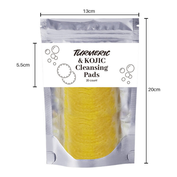 Turmeric Exfoliating Cleansing Pads Compressed Facial Sponges Skin Care Tools For Face Clogged Pores Excess Oil Cleansing - Image 4