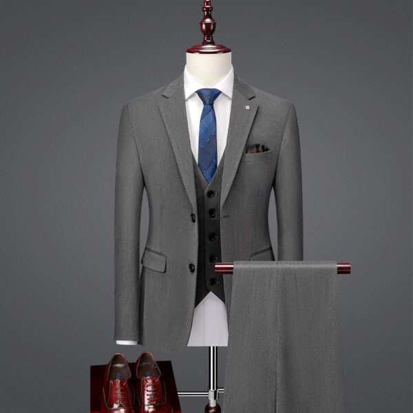 Handsome Slim Fit British Style Business Casual Suit Formal Attire - Image 4