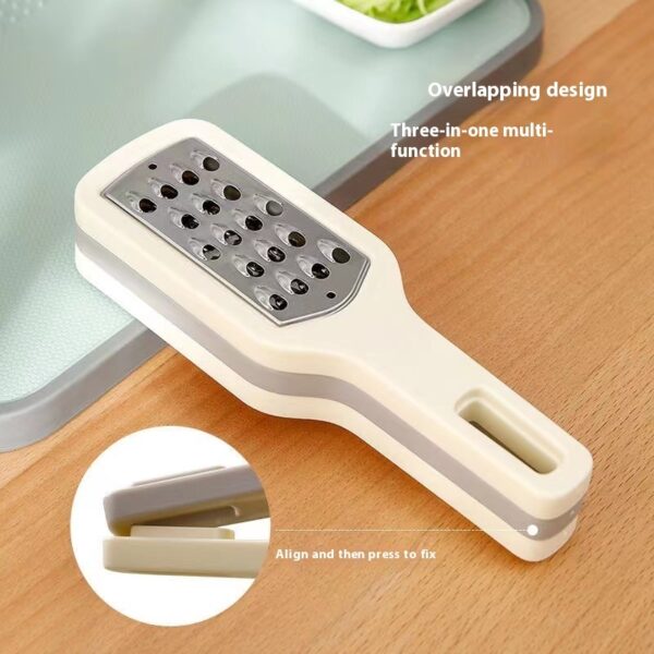 3 In 1 Cheese Grater Portable Handheld Stainless Steel Vegetable Grater Kitchen Tools Efficient Food Graters Home Kitchen Gadgets - Image 6