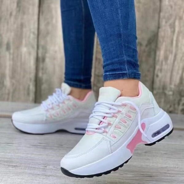 Lace Up Sneakers Women Wedge Heel Running Sports Shoes - Image 7