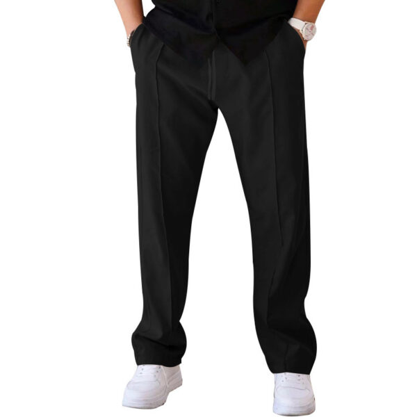 Men's Trousers Sports Casual Loose Straight Pants With Drawstring Design Clothing - Image 2