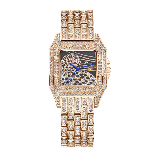 Square Full Star Leopard Diamond Women's Watch Quartz Women's Watch - Image 6