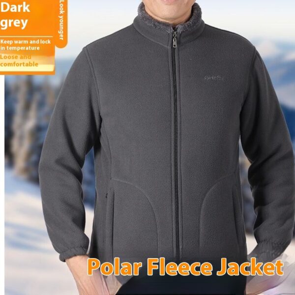 Polar Fleece Jacket Male Loose And Warm Autumn Winter Sweater - Image 7