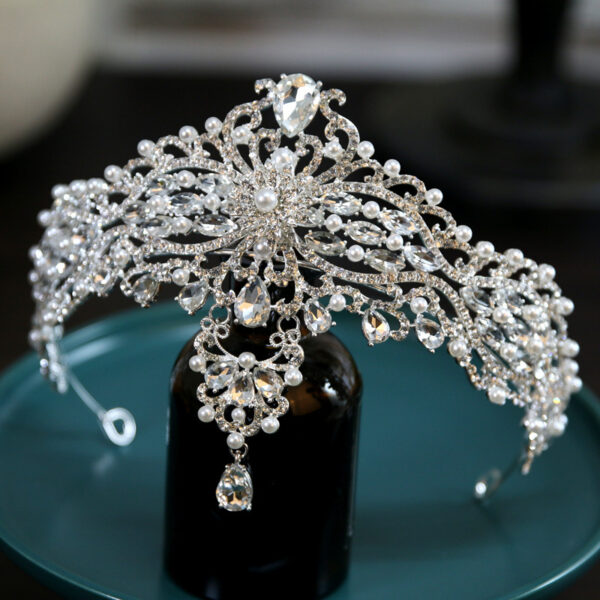 Baroque Bride Crown Fashion Headwear - Image 3