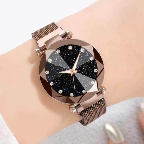 Women's Watch Square Diamond Rhinestone Starry Sky Face Ladies Casual Fashion Watch Set Bracelet Watch - Image 9