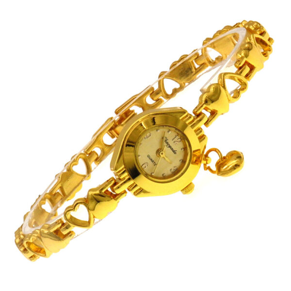 Hollow Heart Solid Bracelet Quartz Watch - Image 8