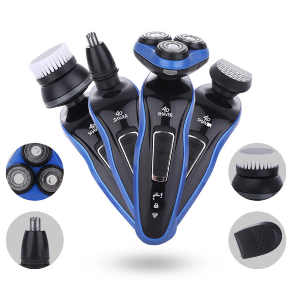 4 In 1 Electric Shaver Triple Blade Razor Men Clipper Rechargeable Trimmer - Image 4