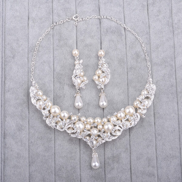 The new trade suits Europe pearl necklace jewelry pendant bride alloy big high-end wedding accessories - Image 2