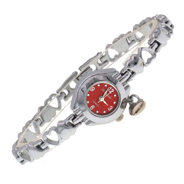 Hollow Heart Solid Bracelet Quartz Watch - Image 10