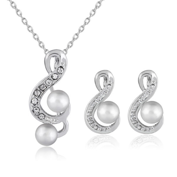 Fashion pearl two sets of simple and elegant bride wedding jewelry set Danbi jewelry - Image 4