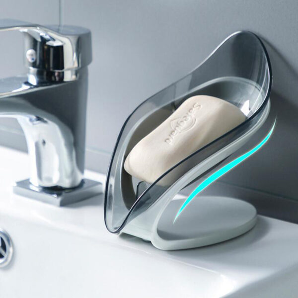 Bathroom Soap Holder Leaf Shape Soap Box Kitchen Dish Storage Box Non-slip Drain Soap Storage Case Container Bathroom Accessorie - Image 3