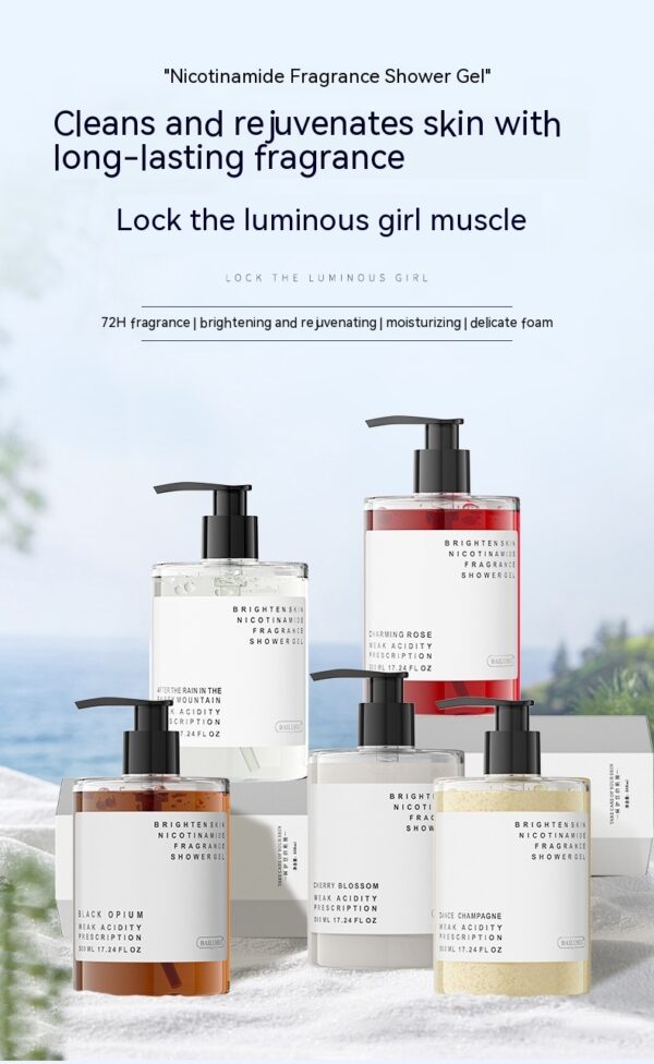 Nicotinamide Fragrance Shower Gel Perfume Gentle And Clean Lasting Fragrance Bath Lotion - Image 8