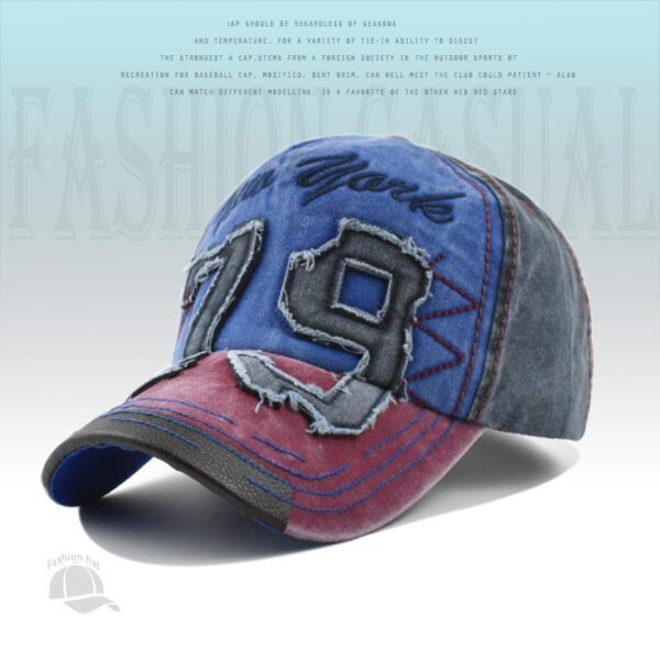 Men's Washed Letter Embroidery Baseball Cap - Image 2