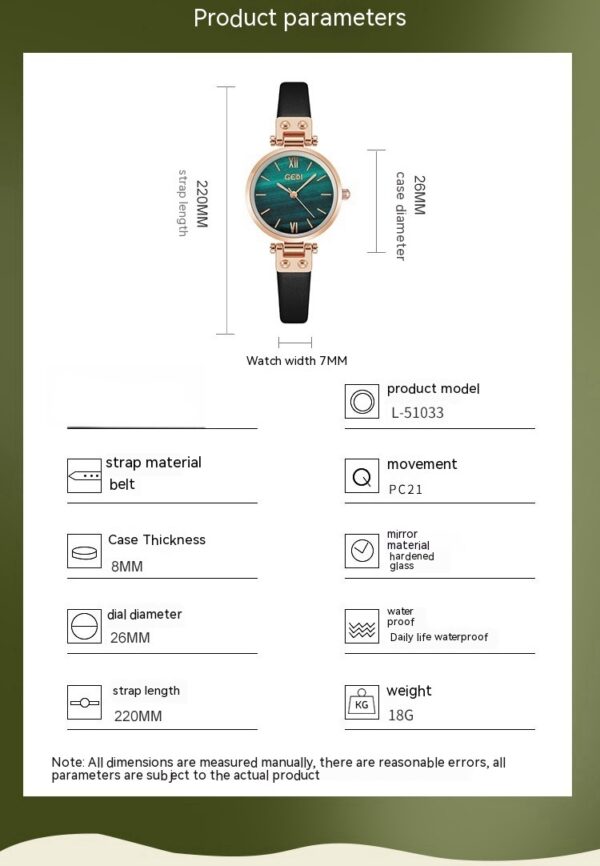 New Art-style Student's Watch Women's Waterproof Watch With Delicate And Small Dial - Image 7