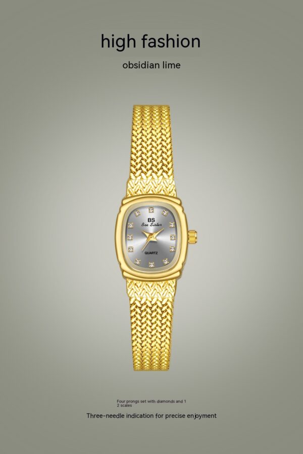 Light Luxury INS Wheat Table Simple Temperament Small Golden Watch - Image 6