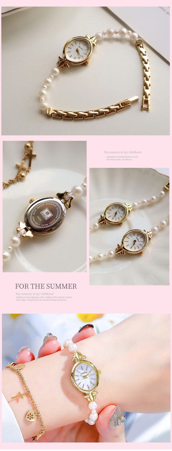 Natural Freshwater Pearl Watch Bracelet Strap Exquisite Quartz Women's Watch - Image 9