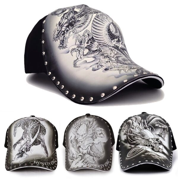 Personalized Stylish Print Dragon Sun-poof Peaked Cap - Image 5