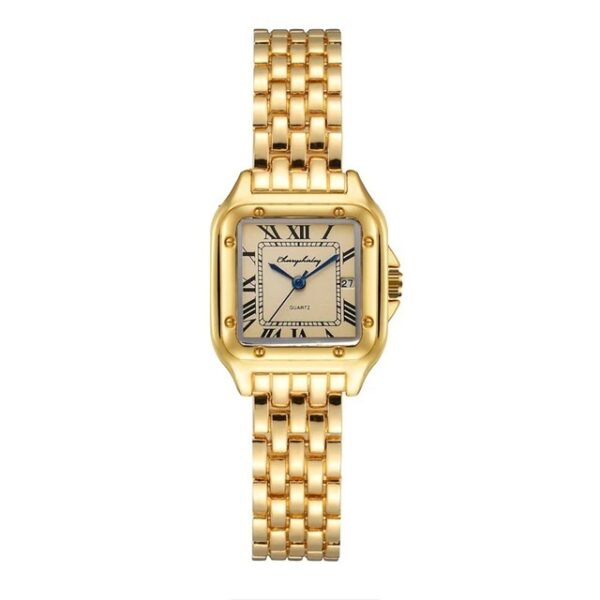 Fashion Stainless Steel Square Simple Design Couple Quartz Watch - Image 10