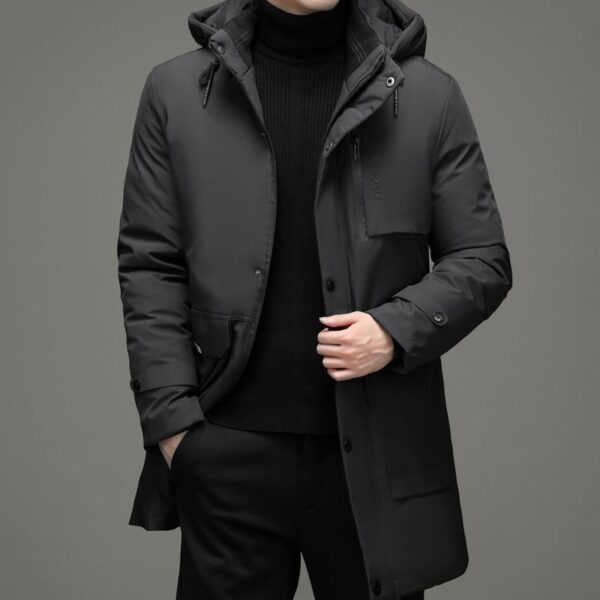 Thickened Middle-aged Cotton-padded Clothes Casual Hooded Coat - Image 8