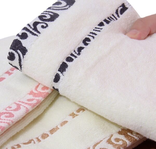 High quality pure cotton crepe-free jacquard Xiangyun thickening face towel - Image 3