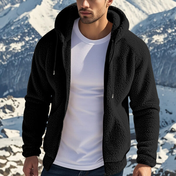 Men's Thickened Warm Double-sided Fleece Jacket Zipper - Image 2