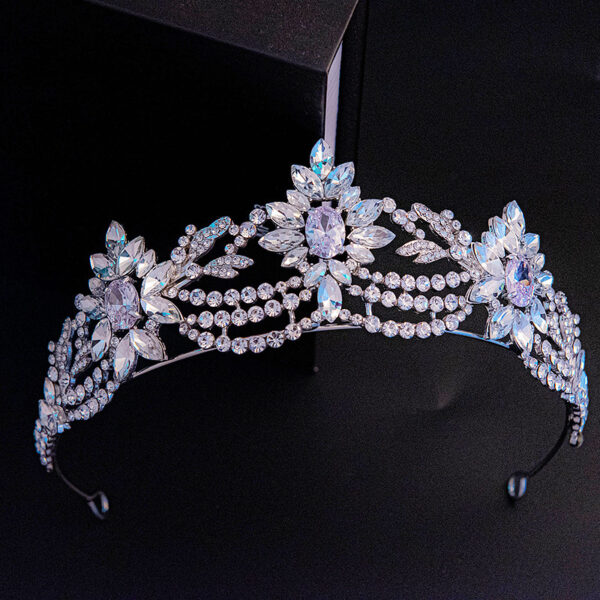 New European And American 3A Zirconia Bridal Wedding Crown - Image 5