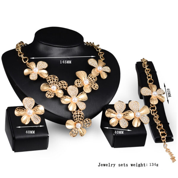 Gold Jewelry Exaggerated Alloy Four-piece Set - Image 3