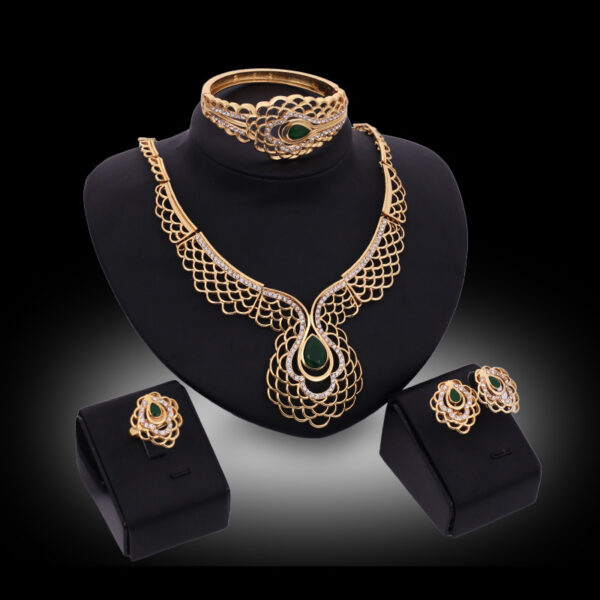 Four-piece Necklace, Earrings And Bracelets - Image 2