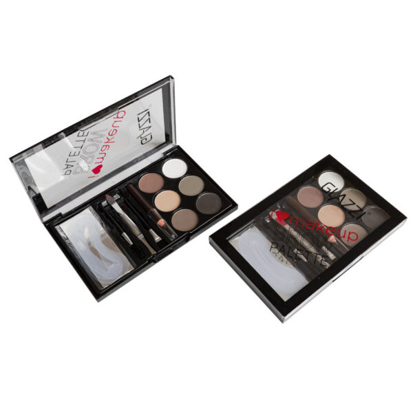 Natural Brown Eyebrow Powder Palette Eye Contour Enhancers Eye Brows Shadow Stamp Shaping Waterproof Makeup Kit With Brush - Image 9