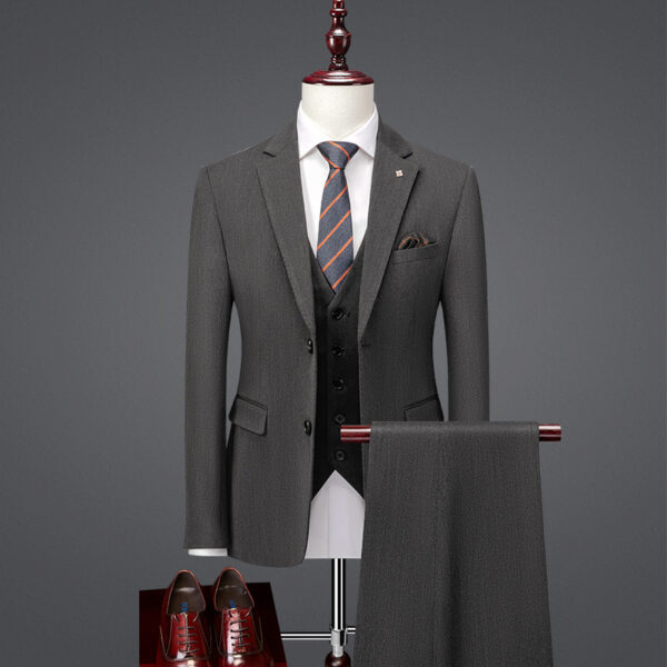 Handsome Slim Fit British Style Business Casual Suit Formal Attire - Image 2