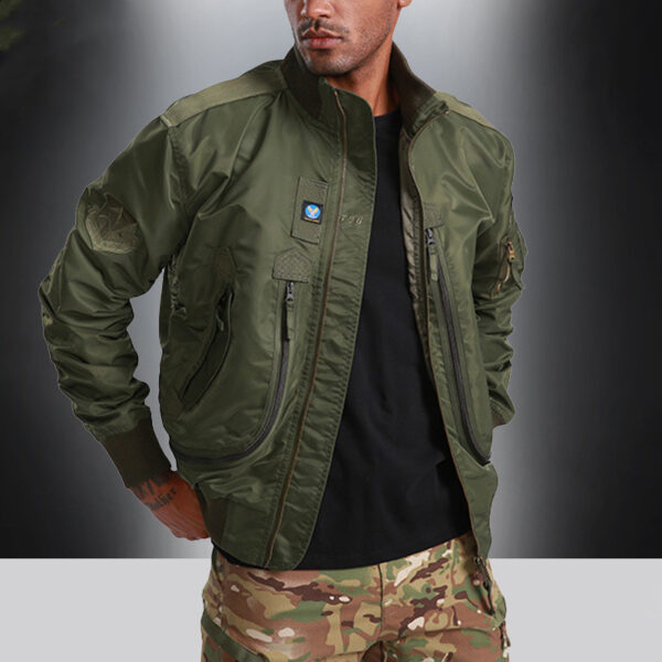 Men's Jacket Pilot Workwear Trendy Stand Collar - Image 4