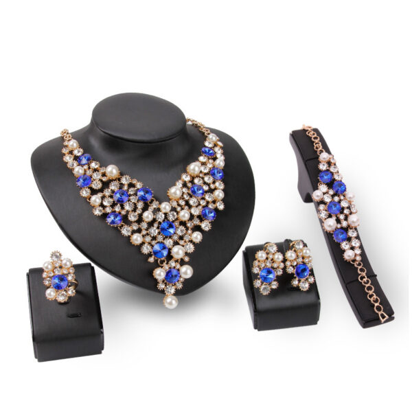 Four-piece Bridal Clothing Accessories Necklace Earrings - Image 3