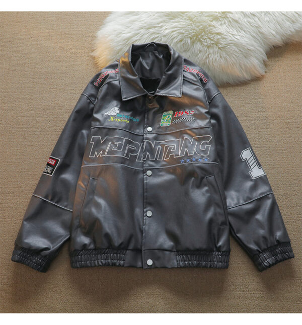 Men's American-style PU Leather Pilot Jacket Baseball Uniform - Image 8