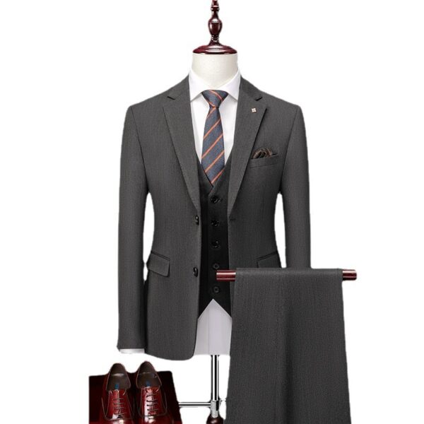 Handsome Slim Fit British Style Business Casual Suit Formal Attire - Image 5