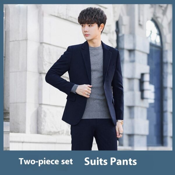 Business Casual Korean-style Slim-fit Trendy High-end Suit Men's Jacket - Image 2